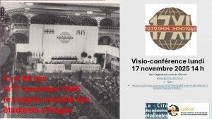 17 nov 1945 Prague congres mondial étudiant @ En visio conférence