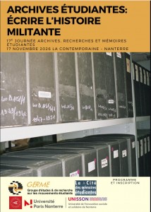 17e JARME (Journée archives, recherches et mémoires étudiantes) @ La Contemporaine